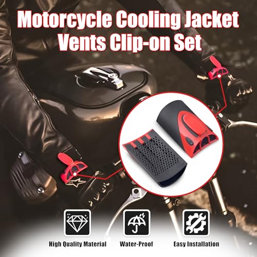 Goldfire Cooling Arm Sleeves 1 Pair Motorcycle Cooling System Jacket Sleeve Vent for Riding Warm Weather Accessories - color: Red
