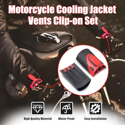 Goldfire Cooling Arm Sleeves 1 Pair Motorcycle Cooling System Jacket Sleeve Vent for Riding Warm Weather Accessories - color: Red