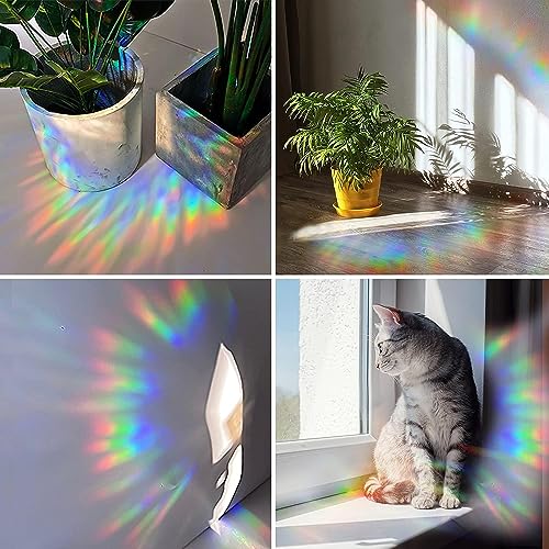 15PCS Bat Window Clings - Anti-Collision Decals to Save Birds from Collisions,Non Adhesive Prismatic Vinyl Clings, Rainbow Stickers - color: Bat