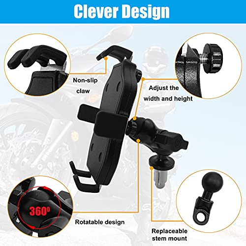 Motorcycle Phone Mount GPS Navigation Bracket Mobile Phone Holder Fork Stem for Suzuki Hayabusa GSX-R 600 750 1000 YZF R1 R6 S1000RR CBR250R 300R Kawasaki Ninja 400