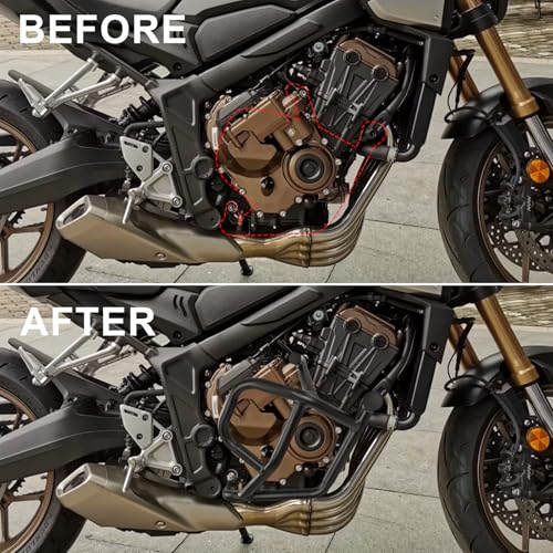 Motorcycle Engine Guard Highway Crash Bar Compatible with Honda CB650R E-Clutch 2024 2025 2026 Bumper Gas Tank Falling Protector