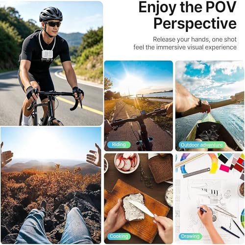 Neck Mount for Action Cameras, Quick Release POV Holder for GoPro Hero 13/12/11/10/9, DJI OSMO Action 5/4 Pro, Insta360, Hands-Free Stabilized Vlogging, Adjustable Angle Chest Mount for Filming - style: Neck Camera Holder