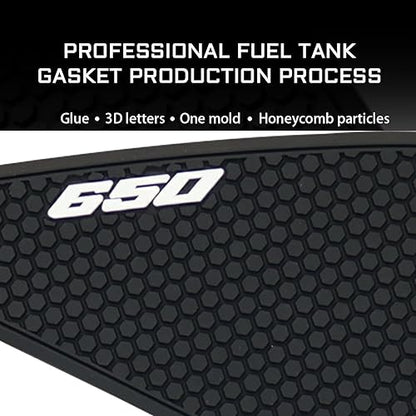 For Kawasaki Ninja 650 Ninja650 Z 650 Z650 2017-2024 Side Fuel Tank pad Tank Pads Protector Stickers Decal Gas Knee Grip Traction Pad Tankpad 3 PCS