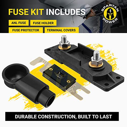 Spartan Power 200 Amp ANL Fuse & Holder Kit Black - color: BLACK, size: 200A BLACK