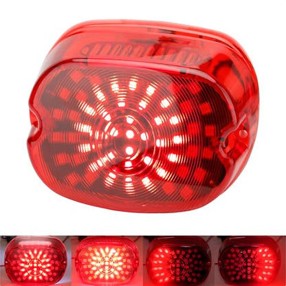 Motorcycle LED Rear Tail Light Red Strobing Turn Signal Brake Lights Low Profile Replacement for Harley Dyna Sportster 883 1200 Road King Tour Glide Road Glide Road King - color: red-2