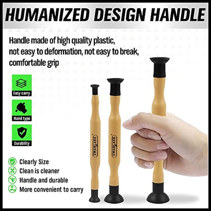 SWANLAKE Valve Lapper Set With 4 Suction Plates | Durable rubber cups for repeated use, comfortable grip, ideal for valve seat lapping with compound
