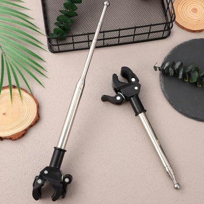 2Pcs Golf Cart Flag Holder, 63in Adjustable Bike Bicycle Motorcycle Flag Pole Mount, Universal Retractable Stainless Steel Bicycle Flagpole Bracket Hitch Rack