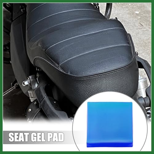 Motoforti 25x25x2cm Motorcycle Seat Gel Pad Shock Absorption Mat Comfortable Soft Cushion Blue Long-Lasting