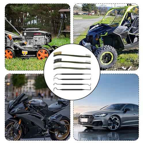 Throttle Body Cleaner Kit, Carburetor Cleaning Kit, Torch Tip & Carb Dirt Remove Cleaner Set - style: 6 Double-Ended Brushes & 8 Nylon Pick
