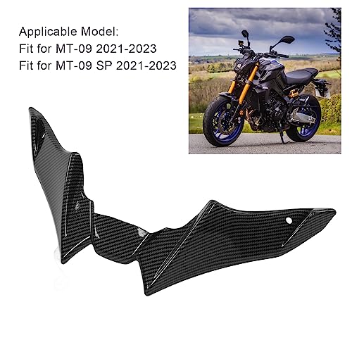 Front Beak Shockproof Motorcycle Aerodynamic Windshield Wing Cover Front Spoiler Winglet Aerodynamic Wing Kit Fit For MT?09 SP 2021 to 2023 (Carbon Fiber ) - color: Carbon Fiber Style
