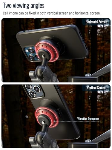 sincetop Universal 1” Ball Motorcycle Phone Mount with Vibration Dampener Module,Quick Release Motor Bike/Mountain Bicycle/Road MTB Bike Smartphone Holder 【Double Socket Arm not Included】 - size: 【Gen2】Mount with Vibration Dampener