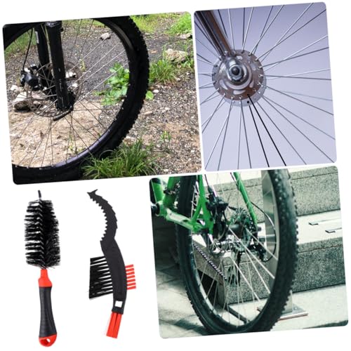 2Pcs Bike Chain Cleaning Brush Non Slip Handle Scrubber Kit for Thorough Bike Chain Maintenance and Care