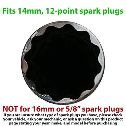 ATLIN 14mm Spark Plug Socket - Thin Wall Spark Plug Socket - Compatible with BMW, MINI, Nissan