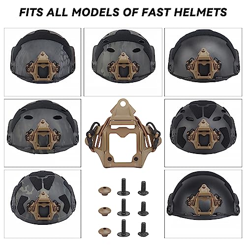 Tactical Helmet NVG Mount Shroud Steel Sports Camera Bracket Base for Fast Helmet - color: T2