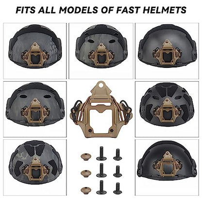 Tactical Helmet NVG Mount Shroud Steel Sports Camera Bracket Base for Fast Helmet - color: T2