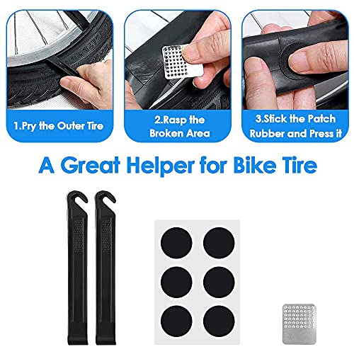 WOTOW Bike Tire Repair Tool Kit, Waterproof Frame Storage Bag & Mini Bike Pump & 16 in 1 Multitool & Bicycle Tyre Lever Patch Portable Repair Tool Accessories Set for Road Mountain BMX Cycling - style: 16 in 1 Multitool