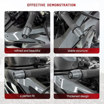 Motorcycle Bar Ends Plug, CNC Aluminum 16-22mm Handlebar Bar End Plugs Fit For Kawasaki Yamaha Honda Suzuki Aprilia Ducati And Motorcycles With Handlebar Inner Diameter Of 16-22mm (Titanium) - color: Titanium