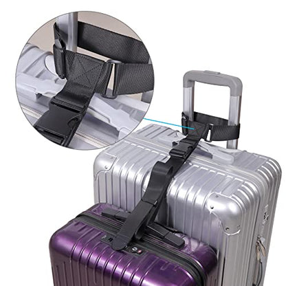 Vigorport Luggage Connector Straps, Add a Bag Suitcase Strap Belt, Luggage Clip Link, Multi Adjustable 1.5" W Travel Attachment Accessories for Carry on Bag Stacker - 2 Pack - size: 1.5''W X-Large