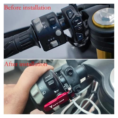 Motorcycle Switch Button Cover Horn Button Shell Extension Button Bracket Compatible with MT03 MT-03 MT 03 07 2021 2022 - color: Red
