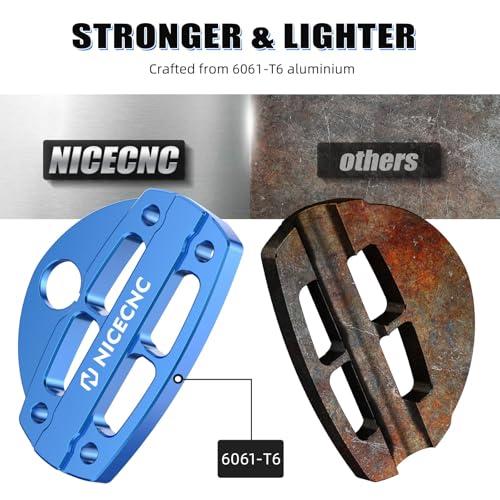 NICECNC Handlebar Clamp Aluminum Compatible with Yamaha Raptor 700 2006-2009 2011-2026, Raptor 700 SE Special Edition 2010 Blue - color: Blue