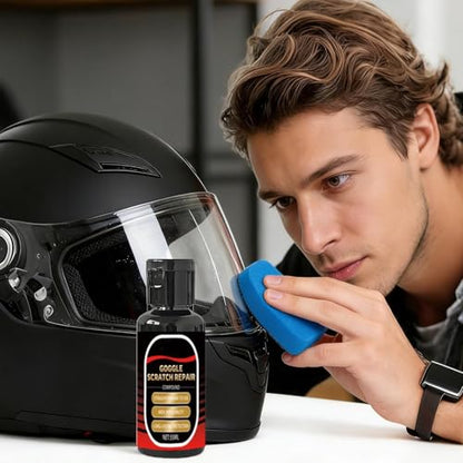Motorcycle Scratch Remover,35ML Motorcycle Scratch Repair Paste with Sponge,Professional Motorcycles Paint Scrathes Repair for Helmet Goggles Visor Swirl Mark Removal with High Gloss Polishing Formula