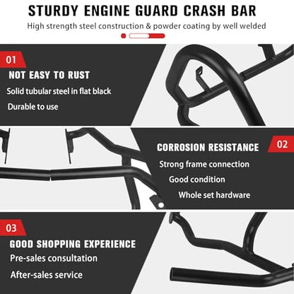 CHIFUN Engine Guard Upper Lower Highway Crash Bars Compatible with BMW G310GS G 310GS 2022 2023 Yellow Steel Motorcycle Frame Protection Bars - color: Yellow