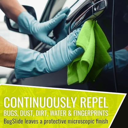 BugSlide Bug Remover Spray – All Purpose Car Cleaner & Detailer, For Vehicle Interior & Exterior Use, Shines, Degreases, Polishes, Wipes Away Bugs on Plastic, Metal,Glass, Windows, Mirrors, 4 oz - style: 4 oz Spray