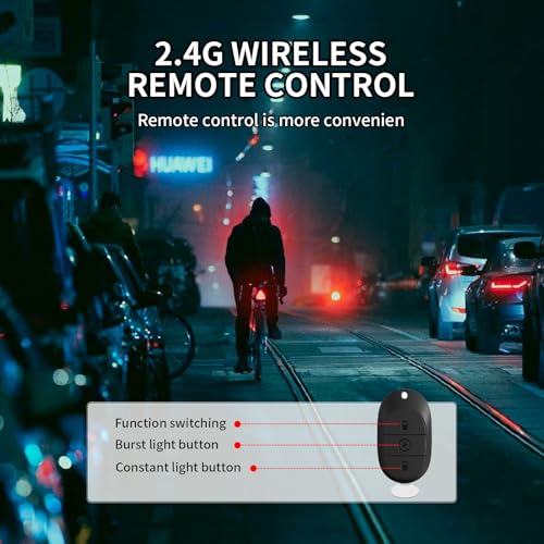 Motorcycle LED Strobe Lights with Remote Control USB Rechargeable 7 Colors Mini Flashing Light Modification Hazard Warning Lights for Outdoor Truck Car Electric Bike