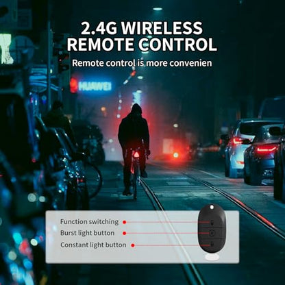 Motorcycle LED Strobe Lights with Remote Control USB Rechargeable 7 Colors Mini Flashing Light Modification Hazard Warning Lights for Outdoor Truck Car Electric Bike
