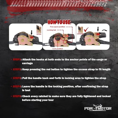 2 Pack Retractable Ratchet Straps (2"" × 10'), 3000LBS Break Strength Ratchet Tie Down Straps Heavy Duty Auto Retracting Ratchet Straps for Motorcycle, Trailers, Boats, ATVs, UTVs - style: 2in x 10ft (Pack of 2)