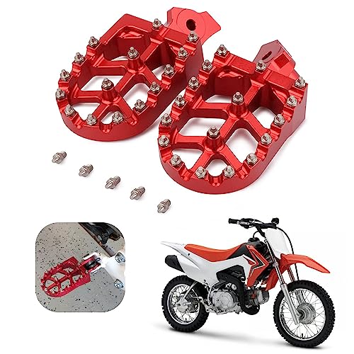 AnXin Foot Pegs Footpegs Footrest Foot Pedals Rests CNC For Z50R 80-99 XR70R 97-03 XR80R XR100R 85-03 CRF80F CRF100F 05-13 Motorcycle Red - color: Red, size: Z50R XR50R/70R/80R/100R CRF80F/100F
