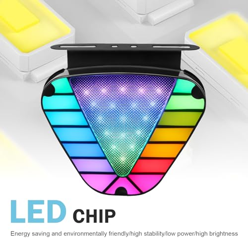 Triangle Strobe Light, Anti-Rear-End Collision Flashing Light, High-intensity LED Safety Warning Tail Lamp, Universal Truck Taillight with Running and Flashing Modes
