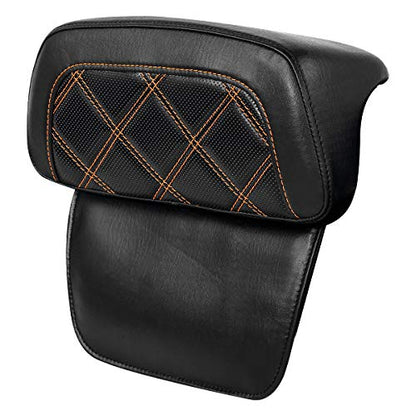 Razor Chopped Trunk Backrest Pad Fits For Harley Touring 2014-2023 Tri Glide Road King Street Glide Road Glide Electra Glide Pack - color: Style D# 1