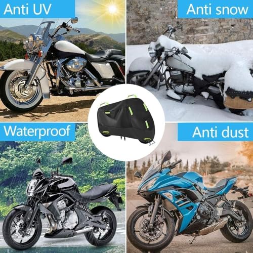 Motorcycle Cover for Kawasaki Vulcan 1700 Voyager 2009-2024, Outdoor Durable Motorcycle Protective Cover, Motorbike Cover All Weather, All-Season Protection Outdoor Accessories