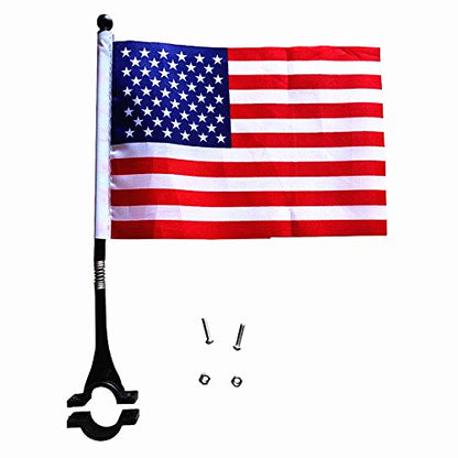 Kids Bike Cycling Handlebar Safety Flag Pole Polyester Full Color Tear-Resistant Waterproof Flag American Flag July 4 Independence Day Bike and Tike Parade Red White Blue Flag - color: American Flag
