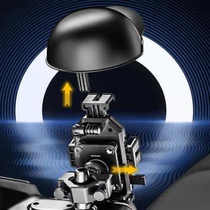 Universal Motorcycle & Bike Phone Holder, 1PC Helmet-Mounted & Handlebar Cradle with Waterproof Sun Visor, Shockproof Octopus Grip for Smartphones on Cycling and Electric Vehicles