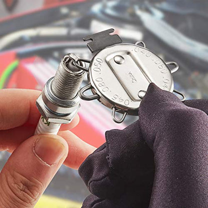 2 Pieces Spark Plug Gap Gauge Tool Spark Plug Gauge Measuring Tool Metric Standard Inches Gapper for Motorcycles