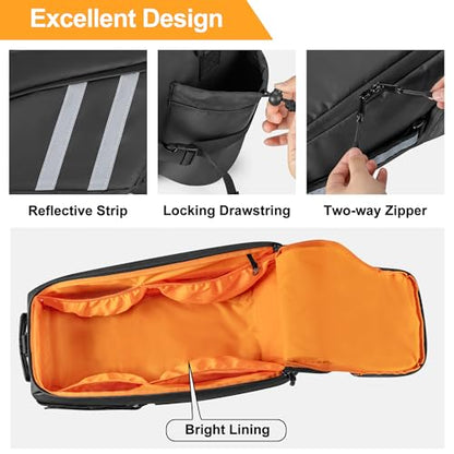 HODRANT Water-resistant Under Seat Bag Compatible with Honda Ruckus 2010-2024 Scooter, Cling to Side Frame Box Scooter Under Seat Organizer with Shoulder Strap for Motorcycle Accessories, Bag Only