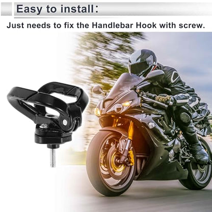 Universal Motorcycle Helmet Hanger Hanging Scooter Pothook Hook Electric Scooter Handlebar Luggage Bag Holder with Double Claw Hook for Most Moped Scooters Bicycles Black 1 Pc