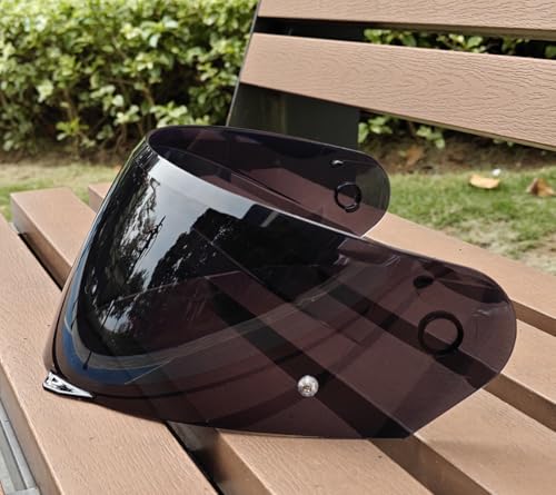 HJ-33 Helmet shield Replacement,Motorcycle Helmet Visor Compatible with HJC i90,i91(Deep Smoke) - color: Deep Smoke