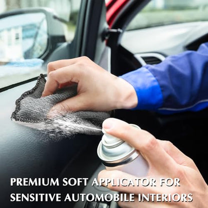Mudder 8 Pcs Car Interior Scrubbing Sponge 5'' x 3'' Fiber Car Wax Applicator pad Household Cleaning Sponges for Leather Car Seat Couch Cleaning (Gray White) - color: Gray White