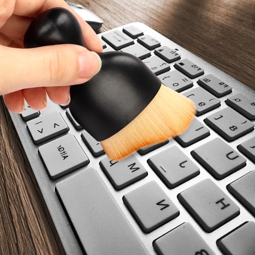 Car Interior Detailing Brush, 2PCS Car Interior Cleaning Soft Brush, Curved Design Car Cleaning Brush Dust Collectors, Car Interior Cleaning Tool Brush with Cover