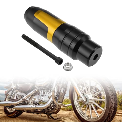 Frame Slider Anti-Crash Protector for Motorcycles 14.1 cm Aluminum Alloy Front Fork Wheel Fall Protection Guard Gold Tone 1 Pcs - color: Gold Tone