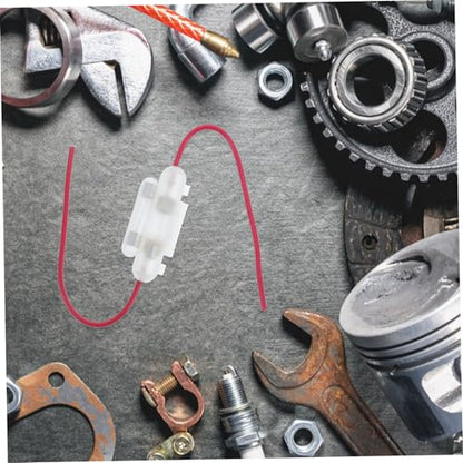 GLEAVI Inline Fuse Holder for Motorcycle ATV Scooter Double Fuse Box Case Waterproof Design for Reliable Power Supply