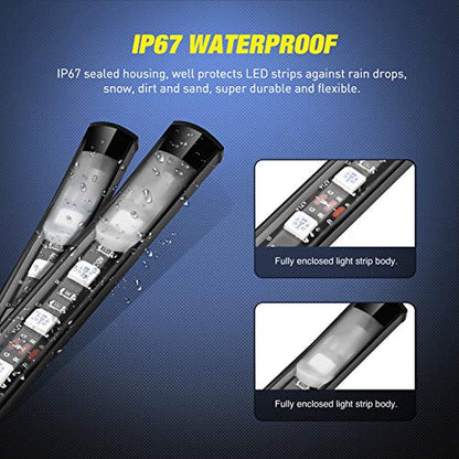 Nilight - TL-31 2PCS 60Inch RGB Truck Bed Light Strip Kit 180 LED RF Remote Control with On Off Switch Blade Fuse 2Way Splitter Extension Cable for Cargo Pickup Truck SUV RV Boat, 2 Years Warranty - color: 2Pcs 60Inch RGB Bed Strip w/Remote