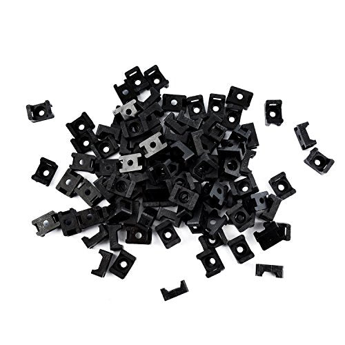 QualGear CM1-B-100-P Cable Tie Mount, Black - color: Black, size: Pack of 1