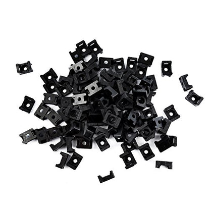 QualGear CM1-B-100-P Cable Tie Mount, Black - color: Black, size: Pack of 1