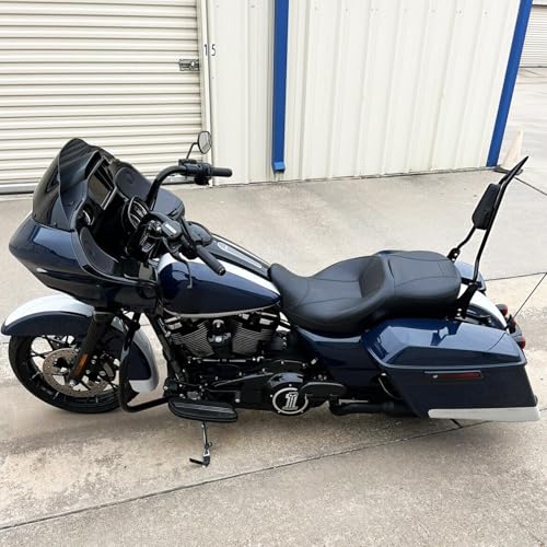 Mofun 27" Tall Sissy Bar Detachable Passenger Backrest Rear Pad Compatible with Harley Touring Street Electra Road Glide Road King FLHX FLHT Motorcycle Passenger Backrest, 2009-2025 Black