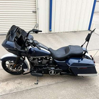 Mofun 27" Tall Sissy Bar Detachable Passenger Backrest Rear Pad Compatible with Harley Touring Street Electra Road Glide Road King FLHX FLHT Motorcycle Passenger Backrest, 2009-2025 Black