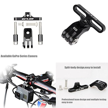GUB Bike Camera Mount,Aluminium Bicycle Stem Front Camera Holder Mount Universal for GoPro Garmin Xiaomi SJCAM Action Camera (BLACK09)